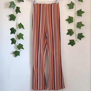 Honey Belle Vibrant Striped Flare Pants